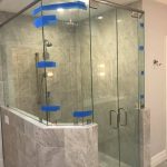 Side view of a custom shower